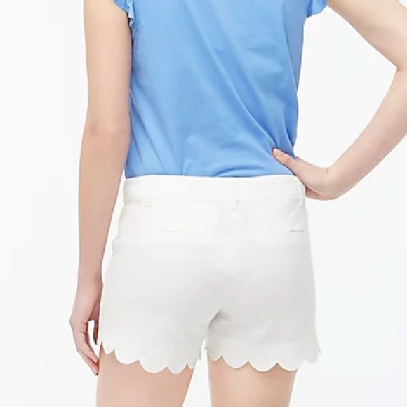 JCrew Factory scallop edge linen/cotton short sz 2 - Picture 3 of 7